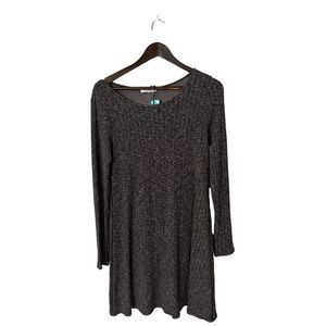 Michael Stars Dress sz Large crew neck jasper rib‎ galvanized  knit lined new